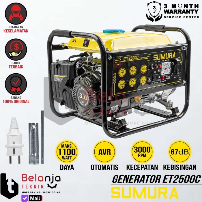 Genset Bensin - Sumura ET 2500C - Generator Set 1100W