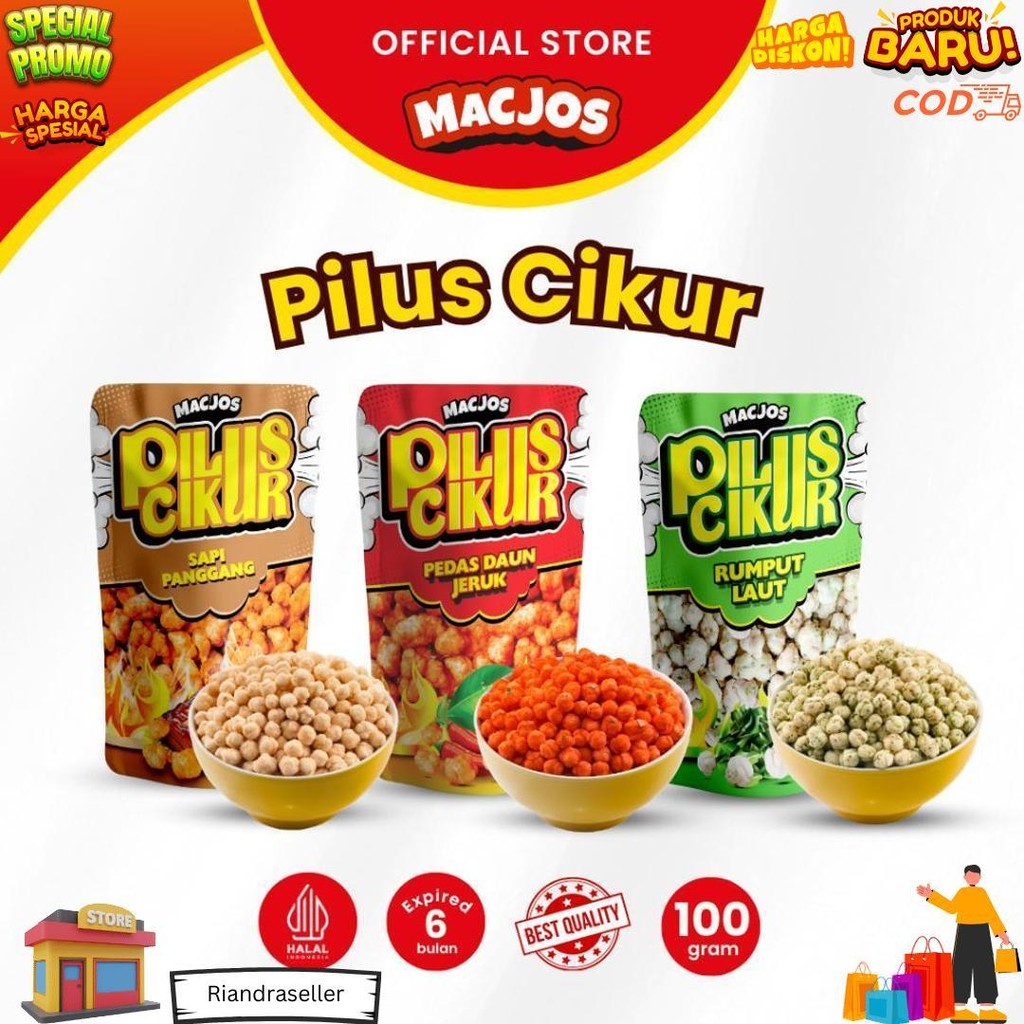

Macjos Cemilan Paket Tester 30Pcs - Isi 4 Varian Produk D Promo Puncak