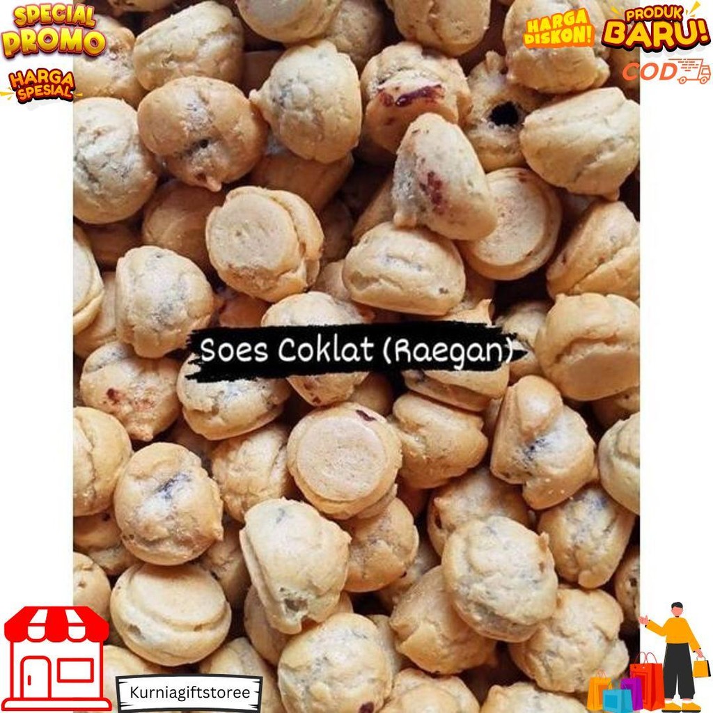 

(Promo) Soes Coklat Spesial | Cemilan Murah Berat 500 D Promo 10.10