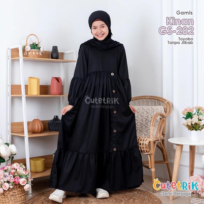 Gamis Syari Anak Tanggung Gamis Korean Style Hijab Ootd Gamis Hitam Aesthetic Gamis Hitam Anak