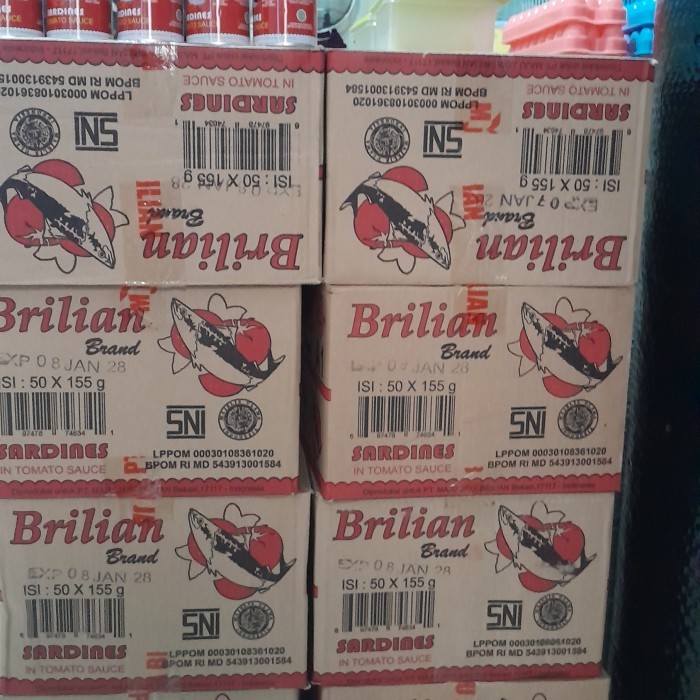 

sarden brilian 425 gr sauce tomat satu karton isi 24 kaleng exs 2028