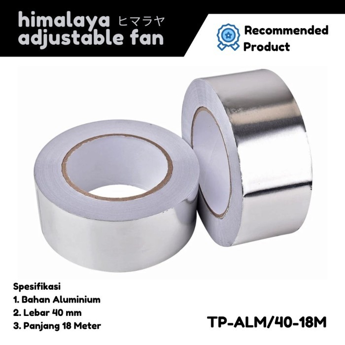 

Aluminium Foil Tape 40 mm x 18 Meter Lakban Aluminium