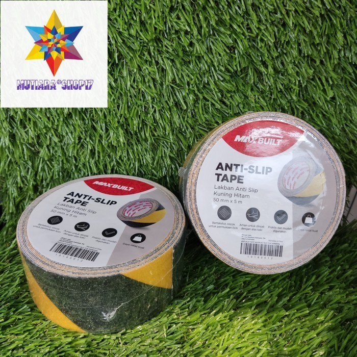 

Maxbuilt plakban anti slip kuning hitam 50mmx5m/isolasi/anti slip tape