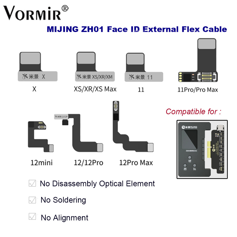 WEDO Mijing Dot Matrix Repair Programmer ZH01 Face ID External Flat Cable No Need Soldering For iPho