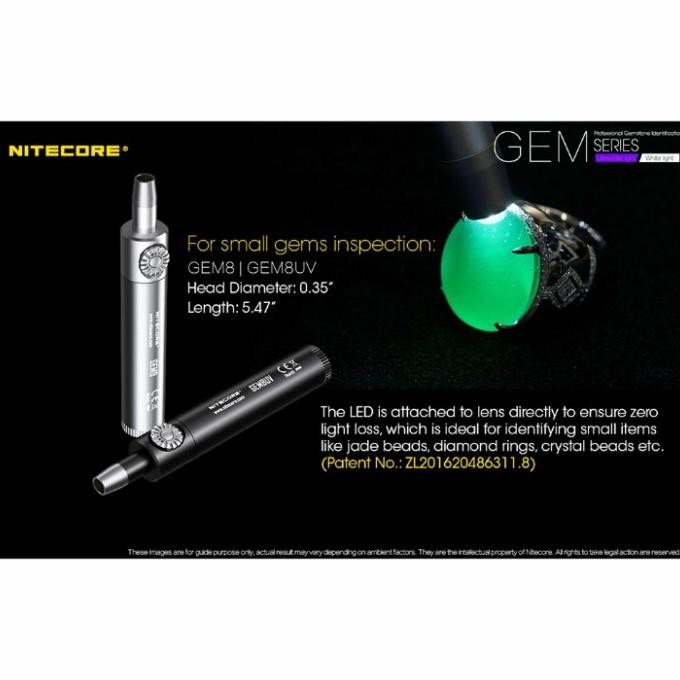 Nitecore GEM8 Senter Indentifikasi Batu Mulia Gemstone XP-L HI V3 500 Terlaris