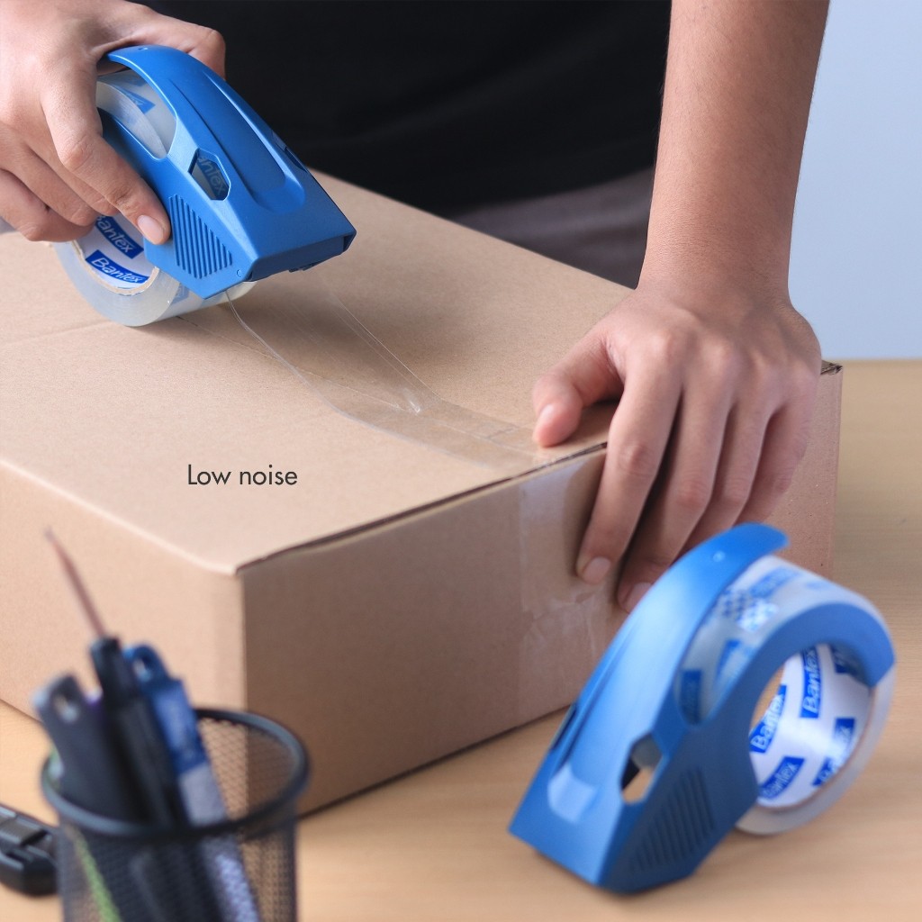 

[Pelangi Stationery] BANTEX Lakban Bening Super Low Noise 48 mm 50 Yard dengan Dispenser