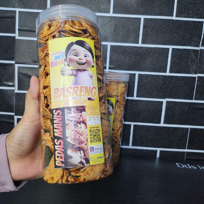 

Paket Combo Basreng Premium 3 Varian Rasa Kemasan Toples 1300Ml - Food Snack Keripik Cemilan Pedas