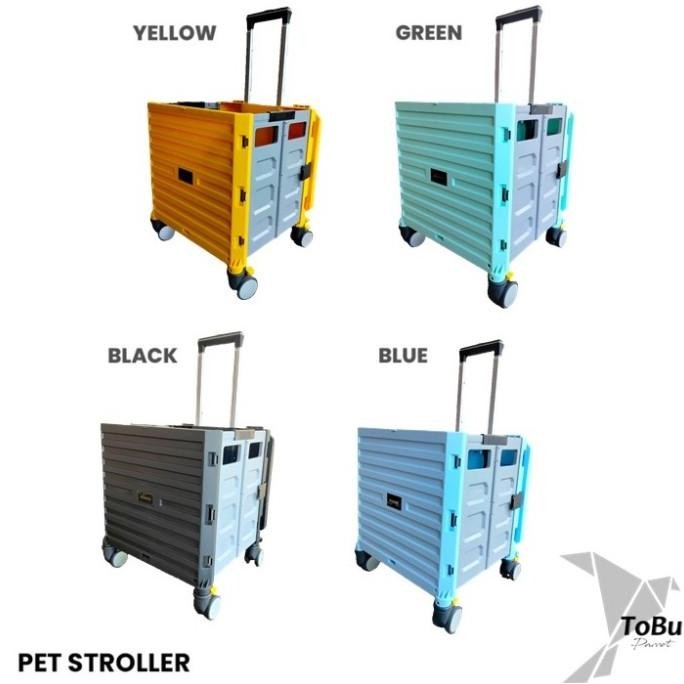 Pet Stroller Troli Lipat Anjing Kucing / Dog Stroller Pet Trolley