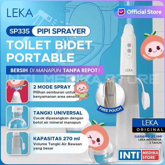 LEKA - PIPI SPRAY BIDET TOILET RECHARGEABLE SP335 | ALAT SEMPROT PORTABLE TRAVELLING ORIGINAL DAN TE