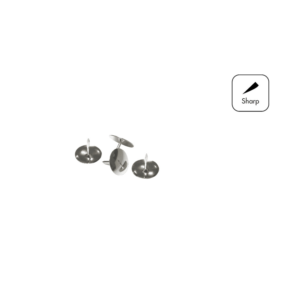 

[Avjaya Stationery] Bantex Paku Pines / Paku Payung / Thumb Tack 23 mm Warna Silver Isi 200 Pcs