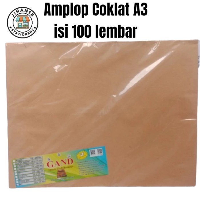 

Amplop Coklat A3 / Pack New