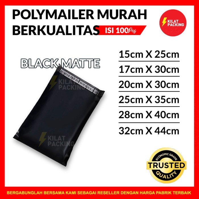 

Polymailer Murah Hitam 32X44 / Plastik Packing Online Shop Per Pack New