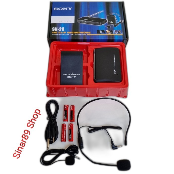 Mic Bando + Mic Jepit Clip-On Wireless Sony Sn-28