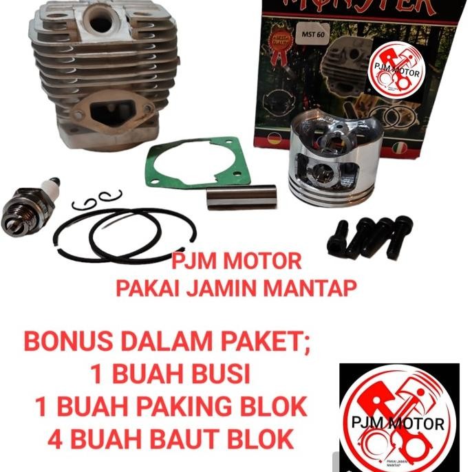 "'''] MT 6000 cylinder block assy blok komplit mesin chainsaw 5800 46mm 60cc