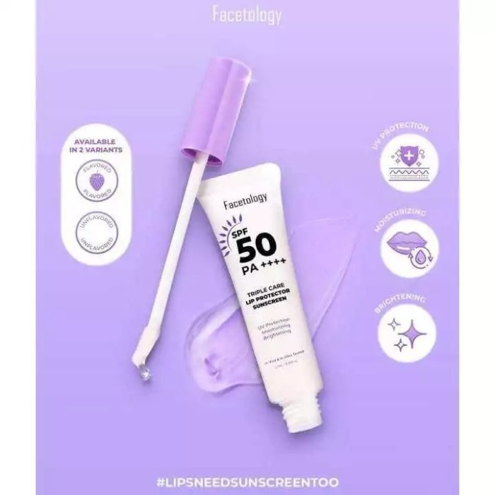 *:*:*:*:*] FACETOLOGY Triple Care Lip Protector Sunscreen - Flavored / LIP BALM / LIP UV PROTECTOR