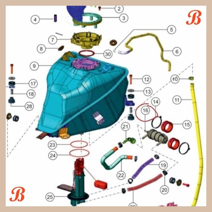 [SDR] FILTER BENSIN TVS APACHE 310 (N9142140) ORIGINAL