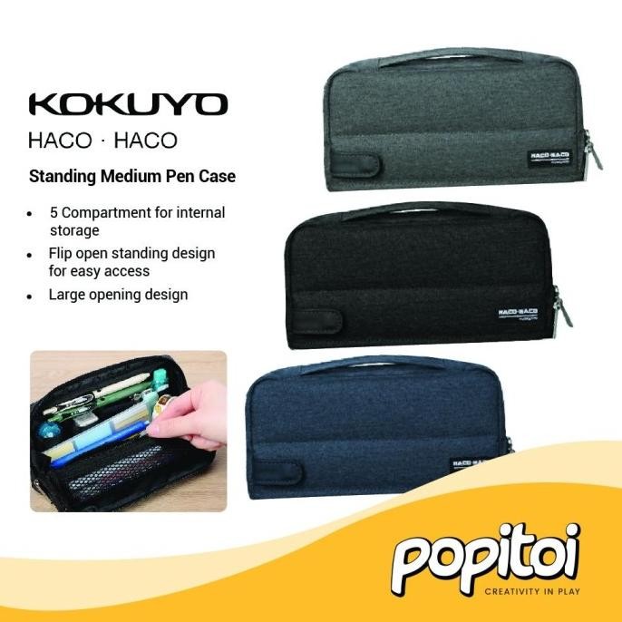 

PROMO / Kokuyo HACO HACO Standing Medium Pen Case Pencil Storage Organizer Non COD