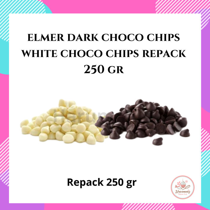 

PRODUK TERBATAS Elmer Dark Choco Chips White Choco Chips Repack 250 gr