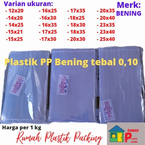

TERPERCAYA Plastik kripik tebal 16x30/plastik snack/plastik pp bening tebal 0,10