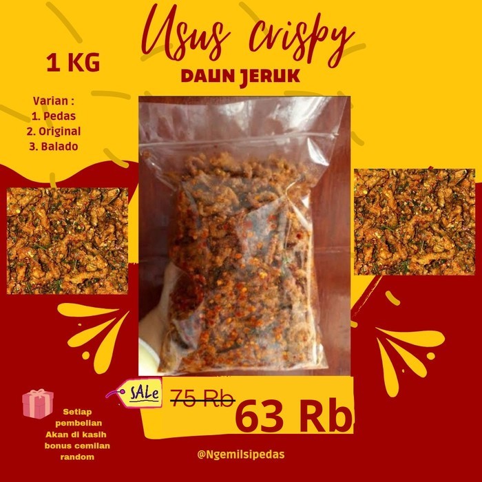 

KOMPLIT Kripik usus ayam crispy Ekstra daun jeruk ( 1 kg )