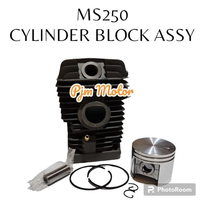 ><><><] Ms250 Cylinder block assy Blok komplit mesin chainsaw sthil Stihl