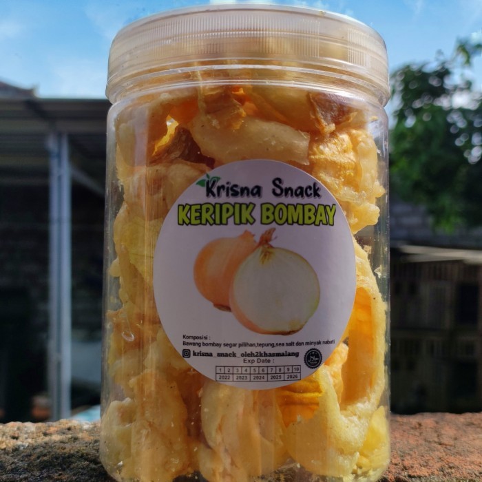 

FREE ONGKIR keripik bawang bombay toples volume 800ml