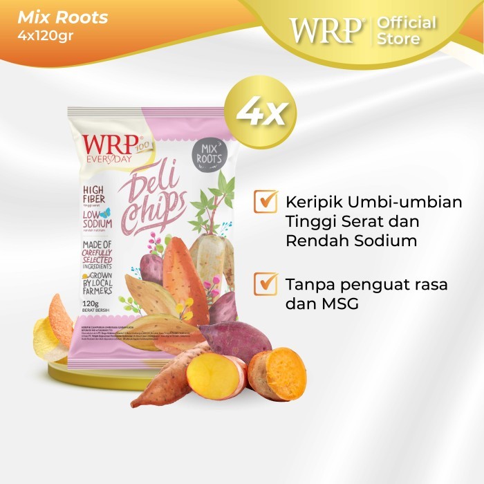 

WRP DELICHIPS MIX ROOT FAMILY PACK 4 X 120G - CAMILAN SEHAT