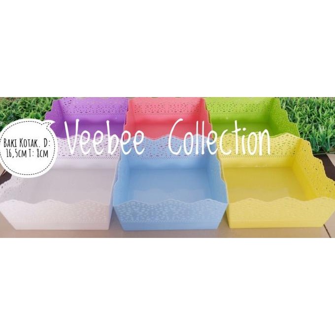 Ready oke] Vas Baki Kotak Renda/ Vas Baki/ Vas Plastik/ Baki