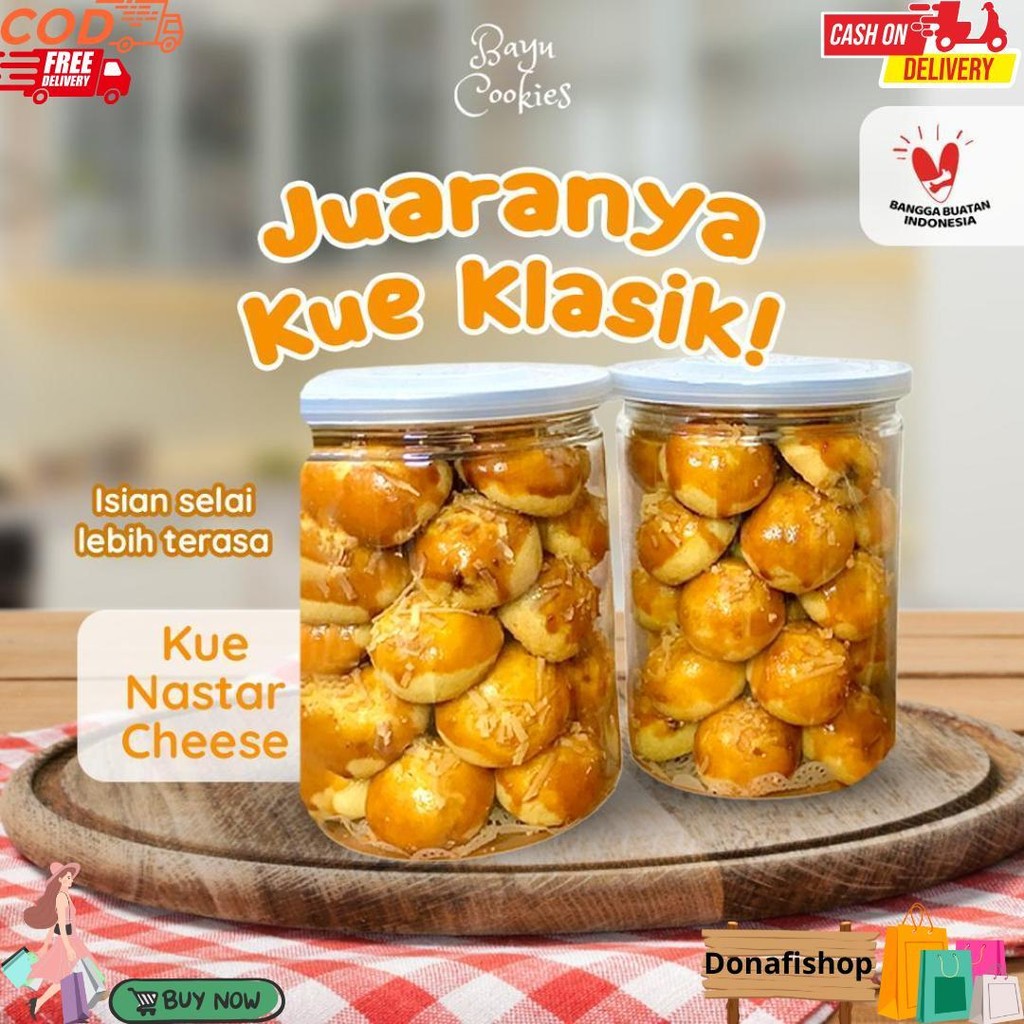 

Kue Kering Nastar Cheese 600Ml - Nastar Keju Enak Dengan Topping Cheese Cemilan Pop Can Kue Lebaran Homemade By Bayu Cookies D Termurah