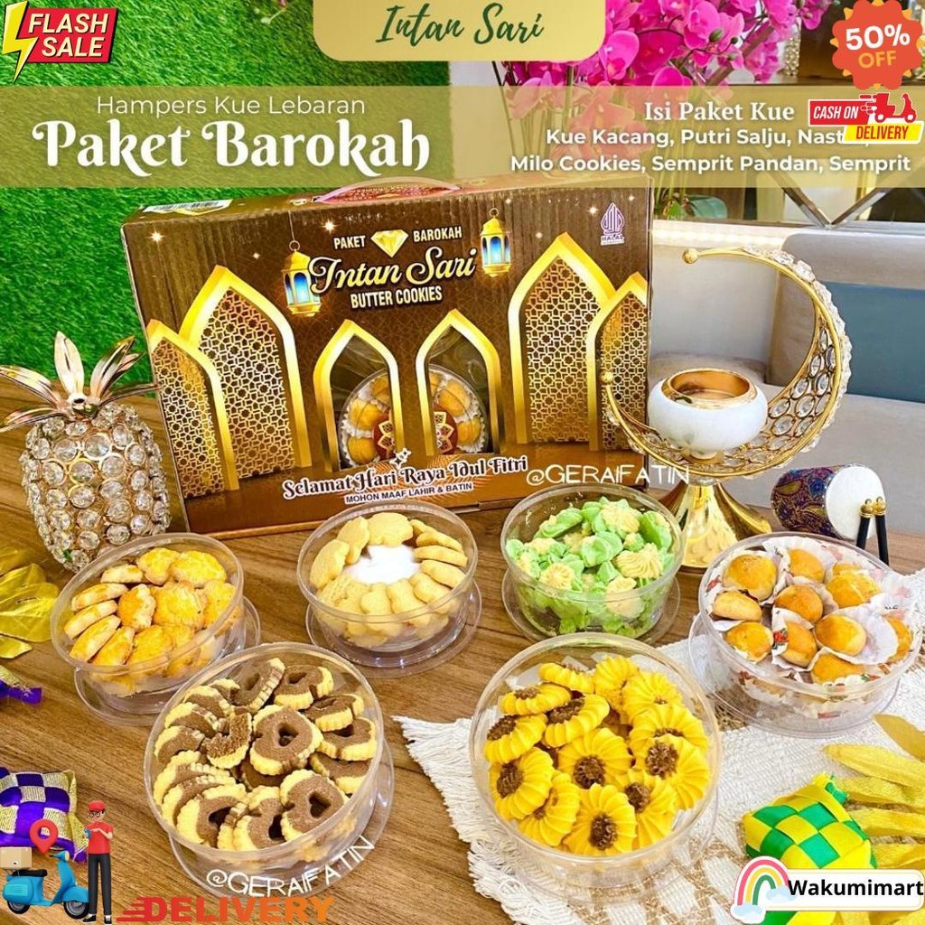 

Paket Parcel Kue Lebaran Kue Kering Bellarosa Platinum Paket Lebaran ( Berat 1Kilo ) / Paket Kue Kering Dibuat Tahun 2025 Ramadhan Sale
