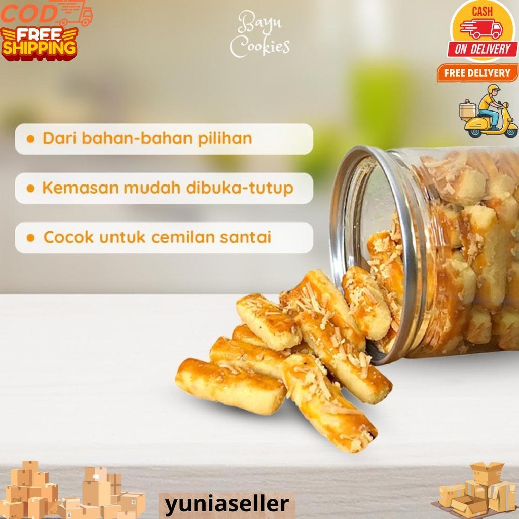 

Kue Kering Castengel 600Ml - Kue Kastengel Keju Kue Lebaran Pop Can Cemilan Keluarga Homemade By Bayu Cookies D Termurah