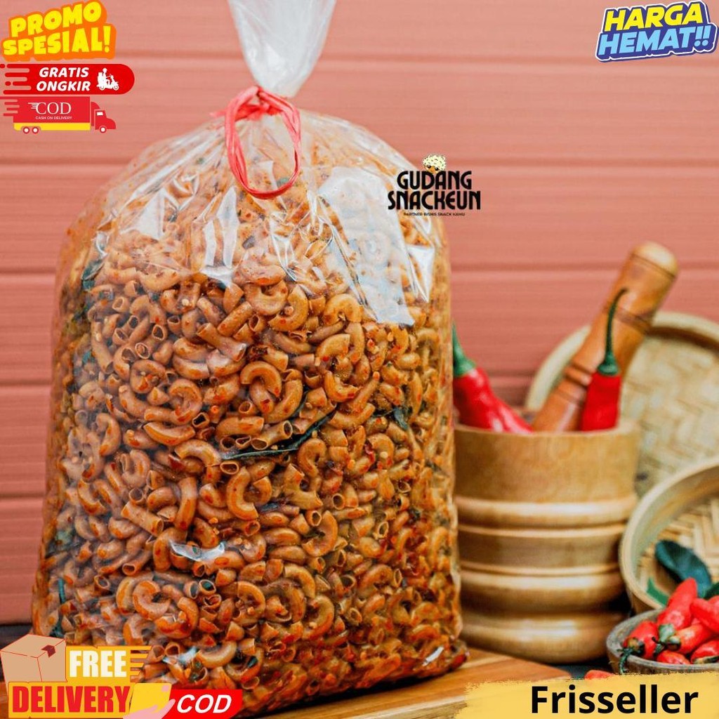 

Makaroni Bantet Pedas Daun Jeruk 1Kg Ramadhan Sale