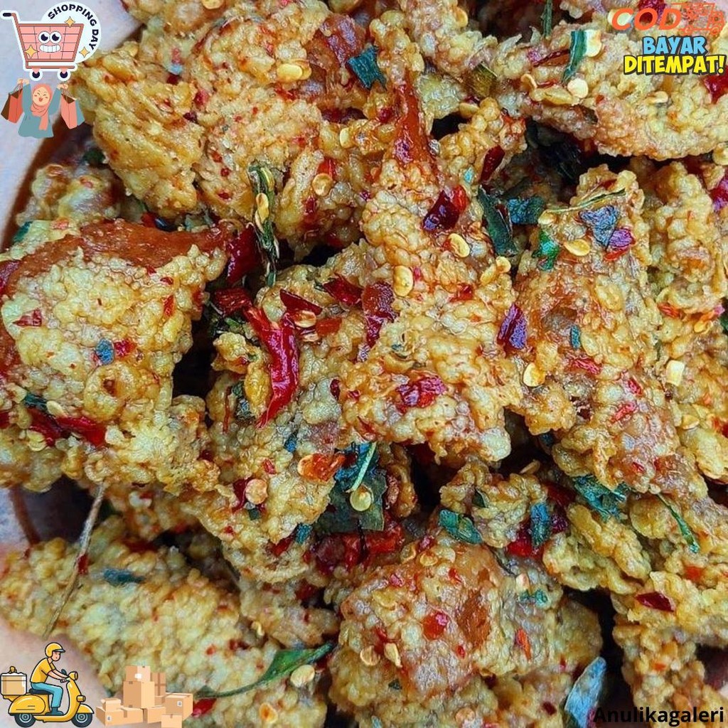 

Kulit Ayam Crispy Pedas Daun Jeruk 500Gram Ramadhan Sale
