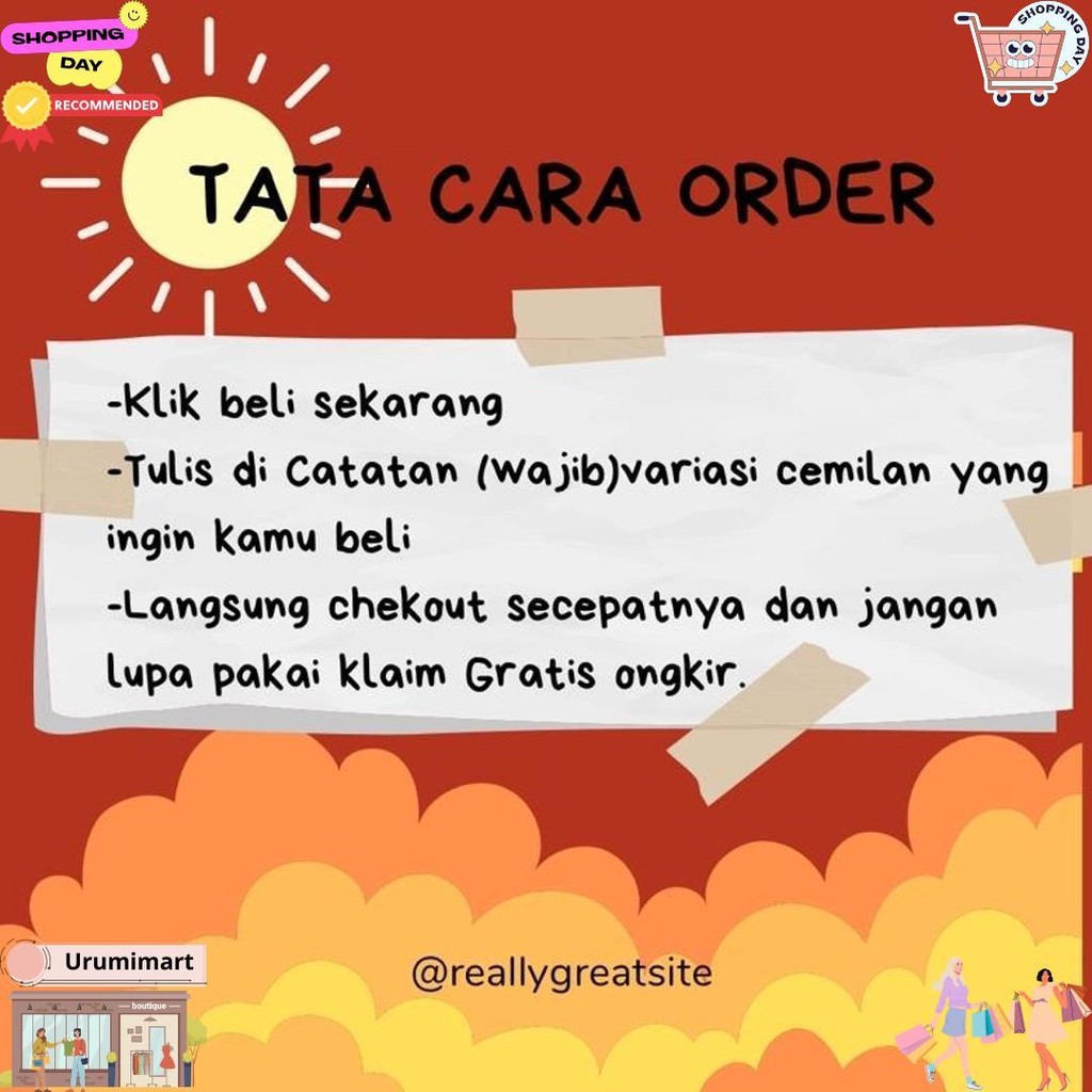 

11 Bungkus Cemilan Bebas Pilih Hanya 30.000 Uk50Gram (Pilih Variasi Cemilan Di Deskripsi) D Cod