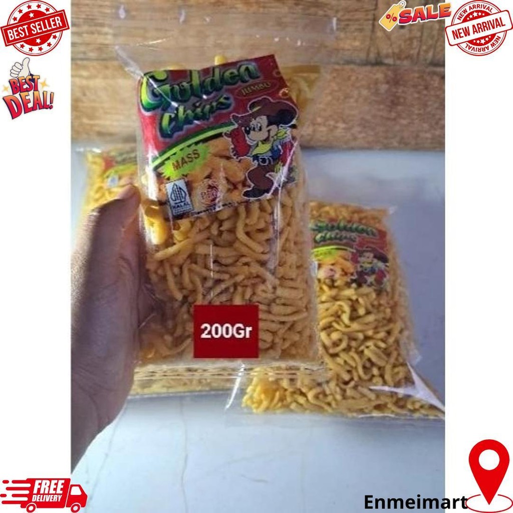 

Snack Kiloan Golden Chips / Potato Chips Repack Kemasan 200 Gram Ramadhan Sale