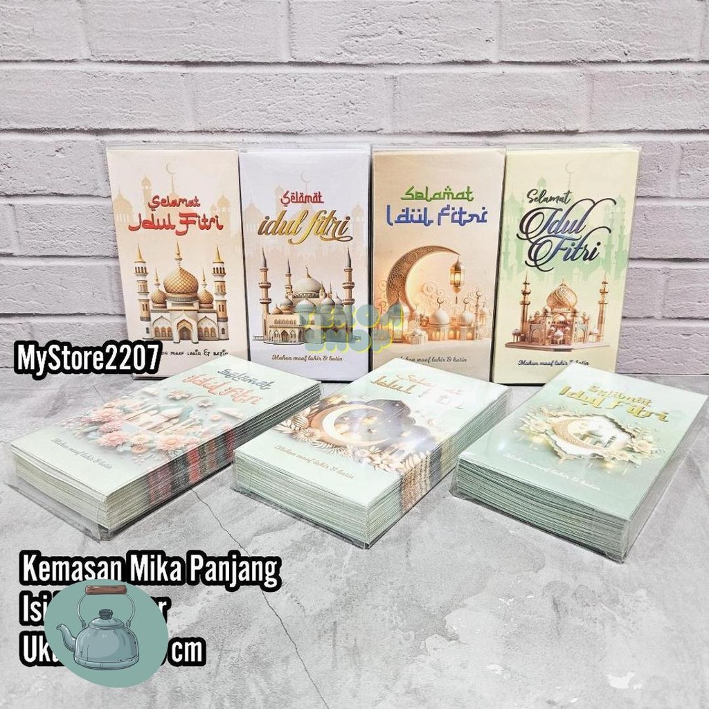 

(Mika Panjang Isi 50) Grosir Amplop Hari Raya Lebaran Idul Fitri Ramadhan Motif Islami, Kartun Lucu Cod