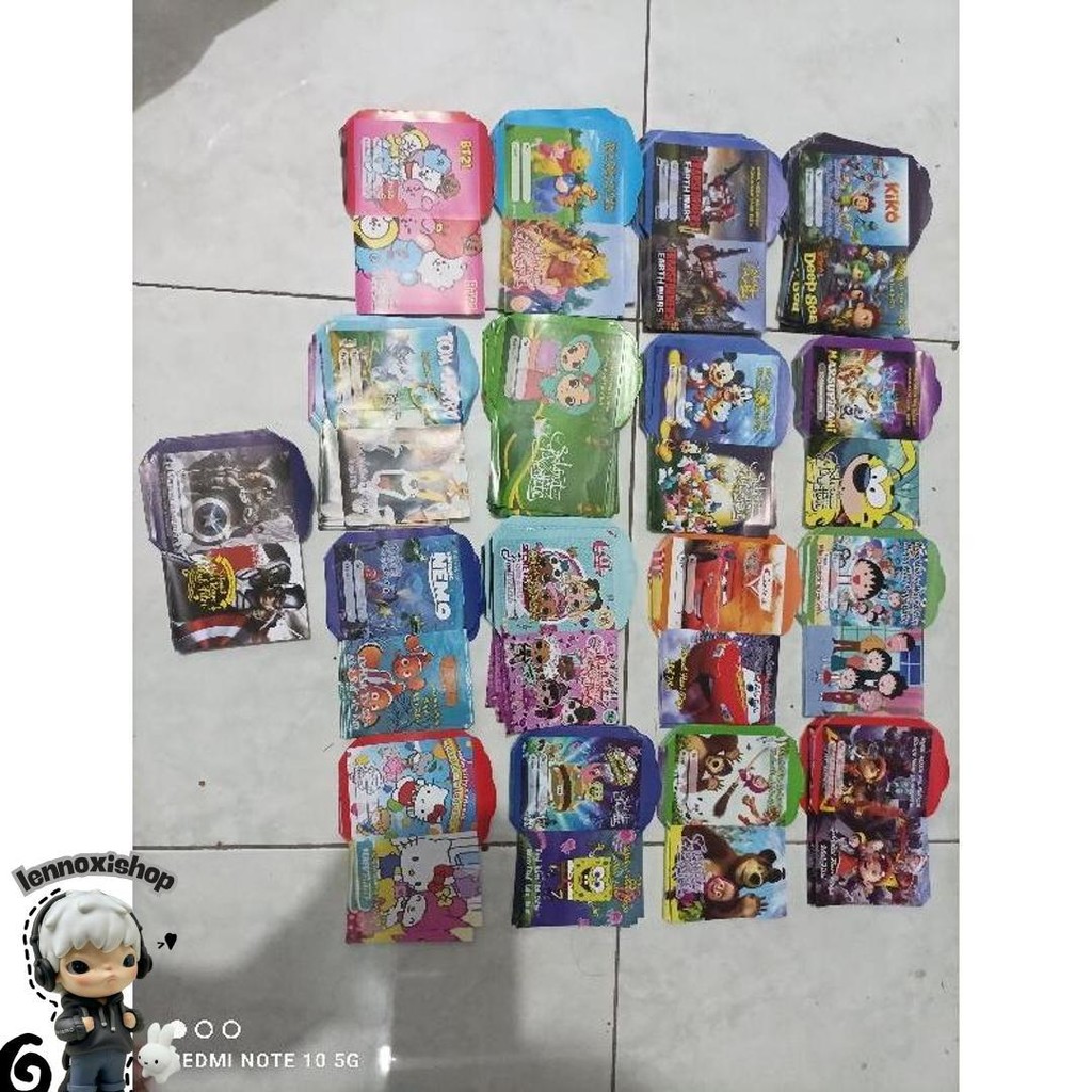 

500 Lembar Amplop Lebaran Karakter Islami Kartun/ Amplop Lebaran Karakter /Amplop Lebaran Medium Murah