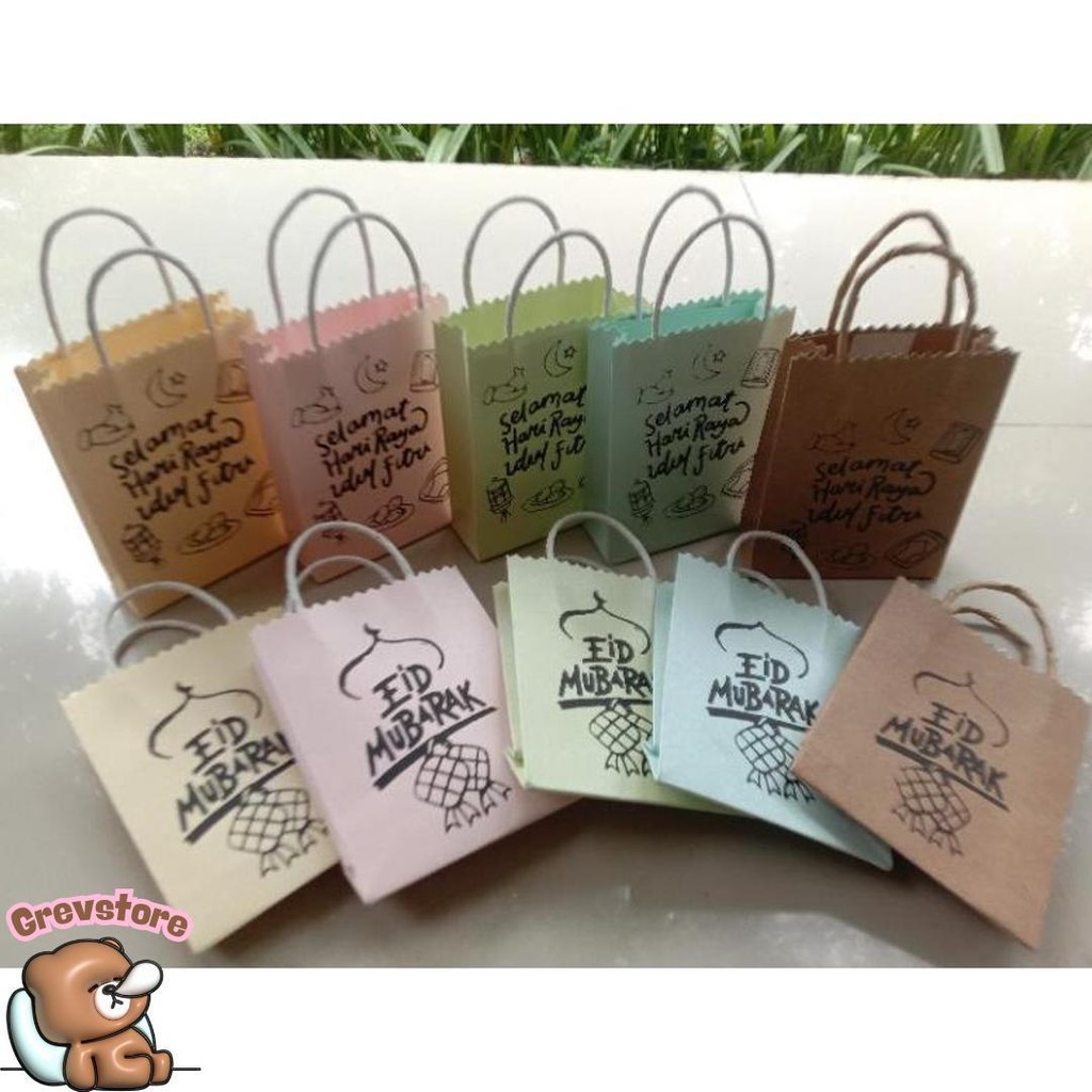 

Amplop Lebaran / Amplop Angpao Bentuk Paperbag Mini Isi 10 Pcs Murah