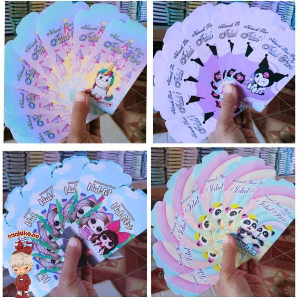 

100Pcs(10Pack) Uk Medium Amplop Lebaran Siap Pakai Murah