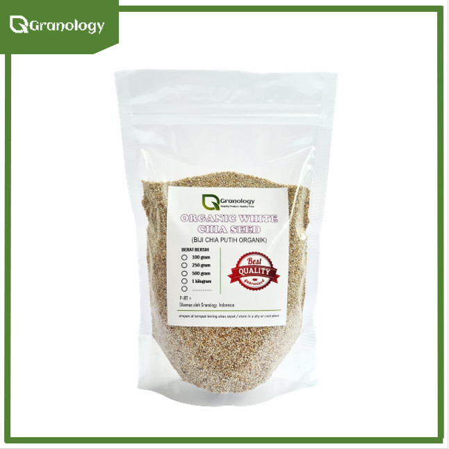 

ORGANIC WHITE CHIA SEED PERU (500 GRAM) BY GRANOLOGY