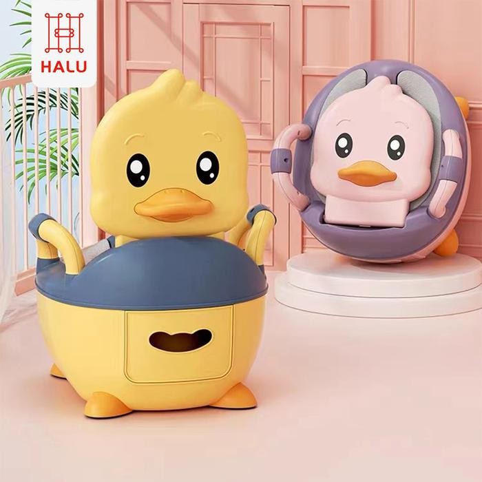 Halu Tempat Belajar Buang Air Baby Potty Training Anak Portable Potty Training Wc Jongkok Duduk Kids