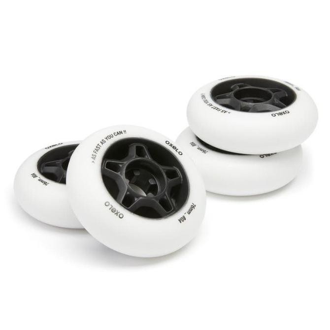 Grosir Decathlon Oxelo Roda Sepatu Roda Fit 76Mm/80A Putih - 8554545