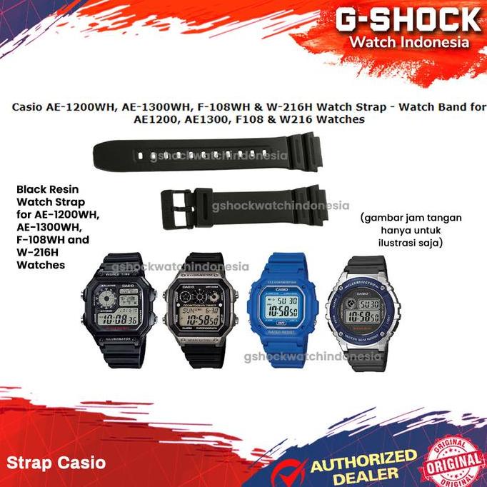Tali Strap Casio AE-1200WH AE1200WH AE-1300WH W216H F-108WH Original