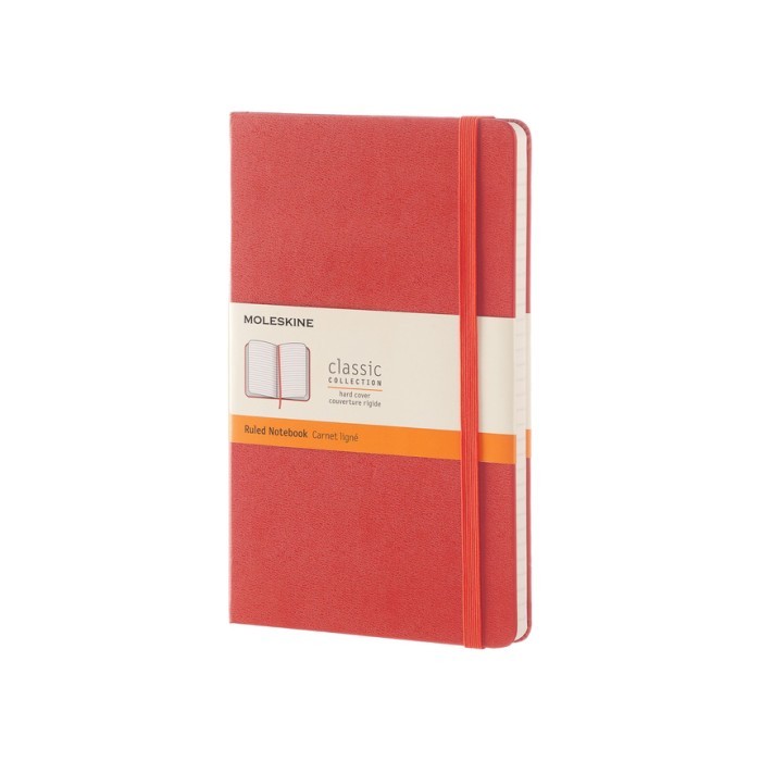 

MOLESKINE Large Ruled Notebook Coral Orange Hard Cover