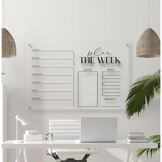 

DAILY PLANNER AKRILIK WEEKLY PLANNER | TABEL JADWAL ACRYLIC
