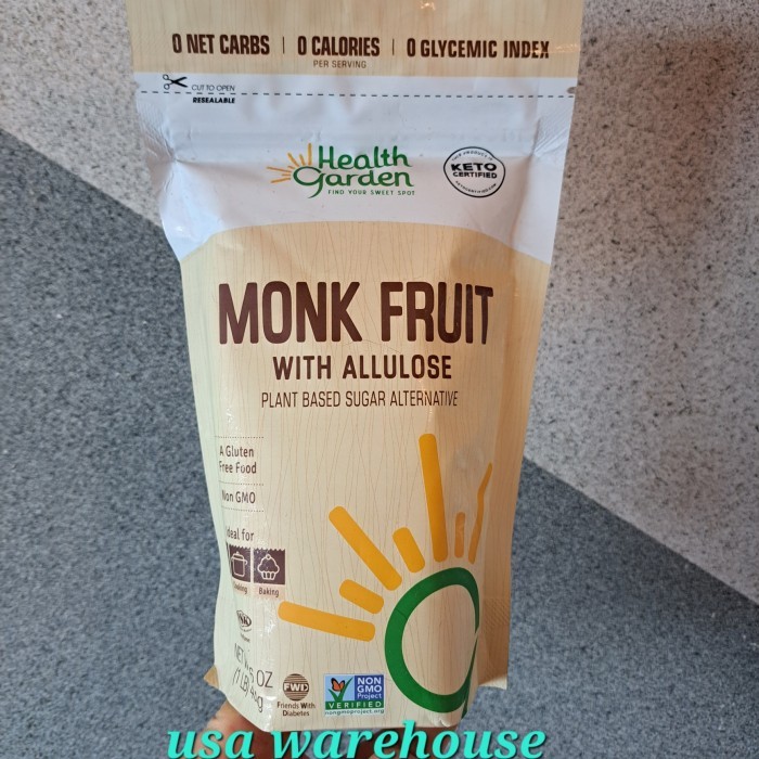 

HEALTH GARDEN MONKFRUIT WITH ALLULOSE SUGAR ALTERNATIVE 454 GR KODE 66