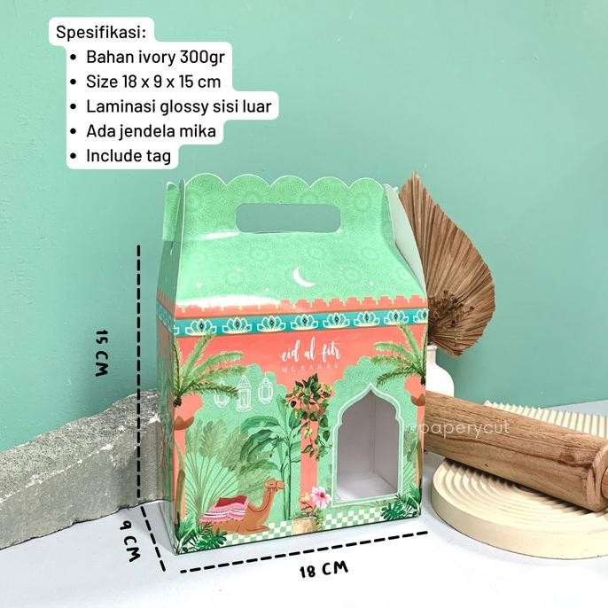 

paling diminati] Box Cookies Hampers Handle - Lebaran / Idul Fitri 18 x 9 x 15cm
