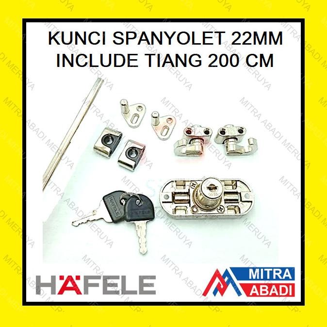 KUNCI SPANYOLET ESPANYOLET HAFELE SYMO 3000 ESPAGNOLET PINTU LEMARI KABINET