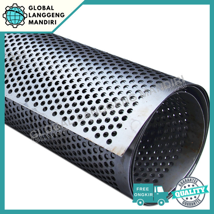 PLAT LUBANG PERFORATED BESI 1MX2M / PLAT LUBANG BESI TEBAL 0.8MM