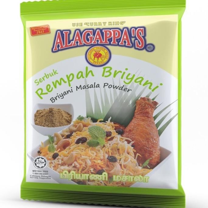 

_^_^_^] SERBUK REMPAH BRIYANI (BRIYANI MASALA POWDER) ALAGAPPA'S 100G